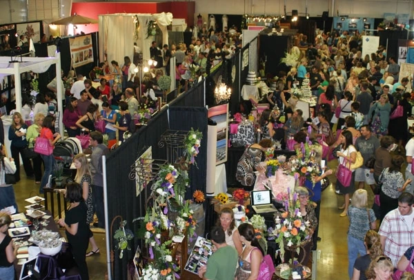 bridal show as seen from an aerial view