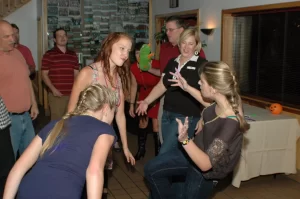 People dancing at a party 